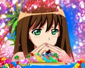 CR南国育ち　羽根　キス図柄送りリーチ